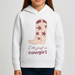 I'm Just A Cowgirl Girls Hoodie