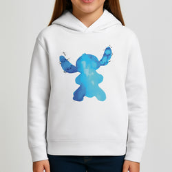 Watercolour Blue Alien Disney Kids Hoodie