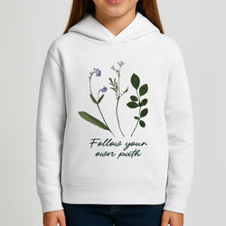 Follow Your Own Path Dark Green Girls Hoodie