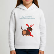 Dachshund Through The Snow - Christmas Kids Hoodie 3