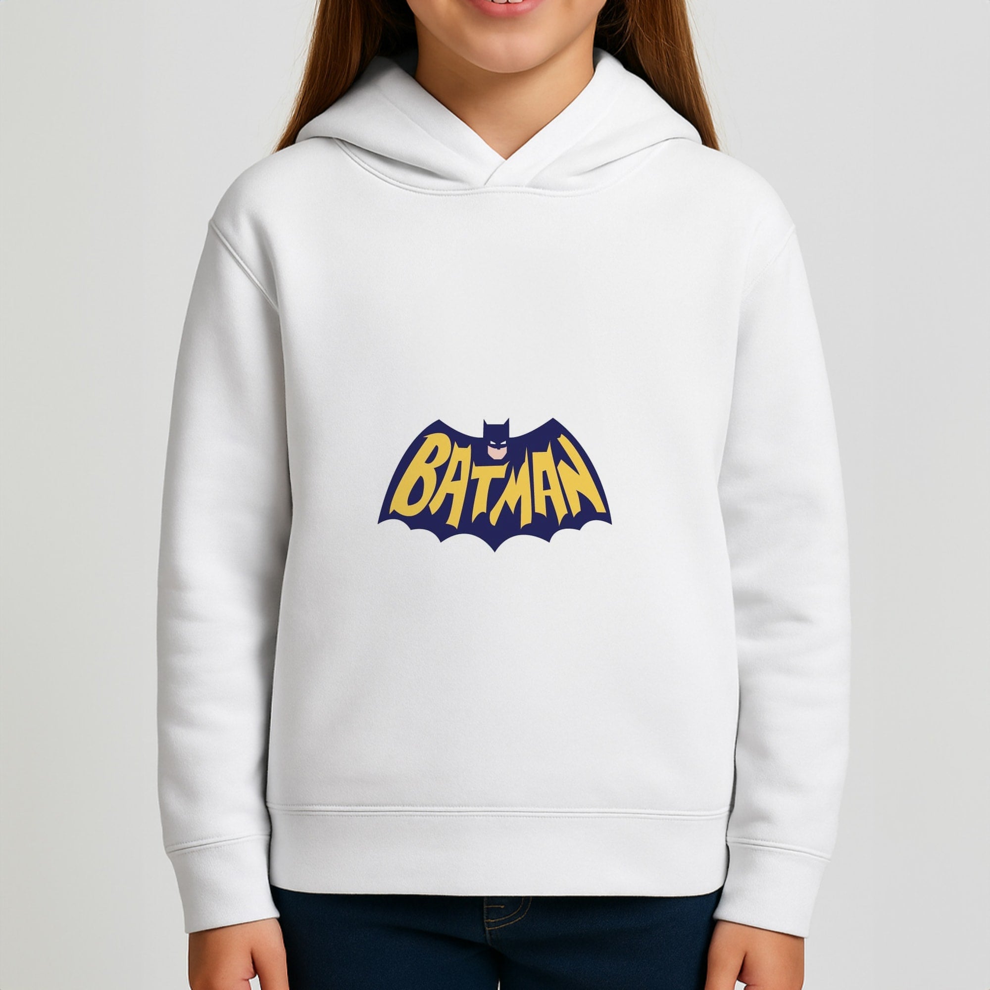 Bat Superhero Purple Logo Girls Hoodie