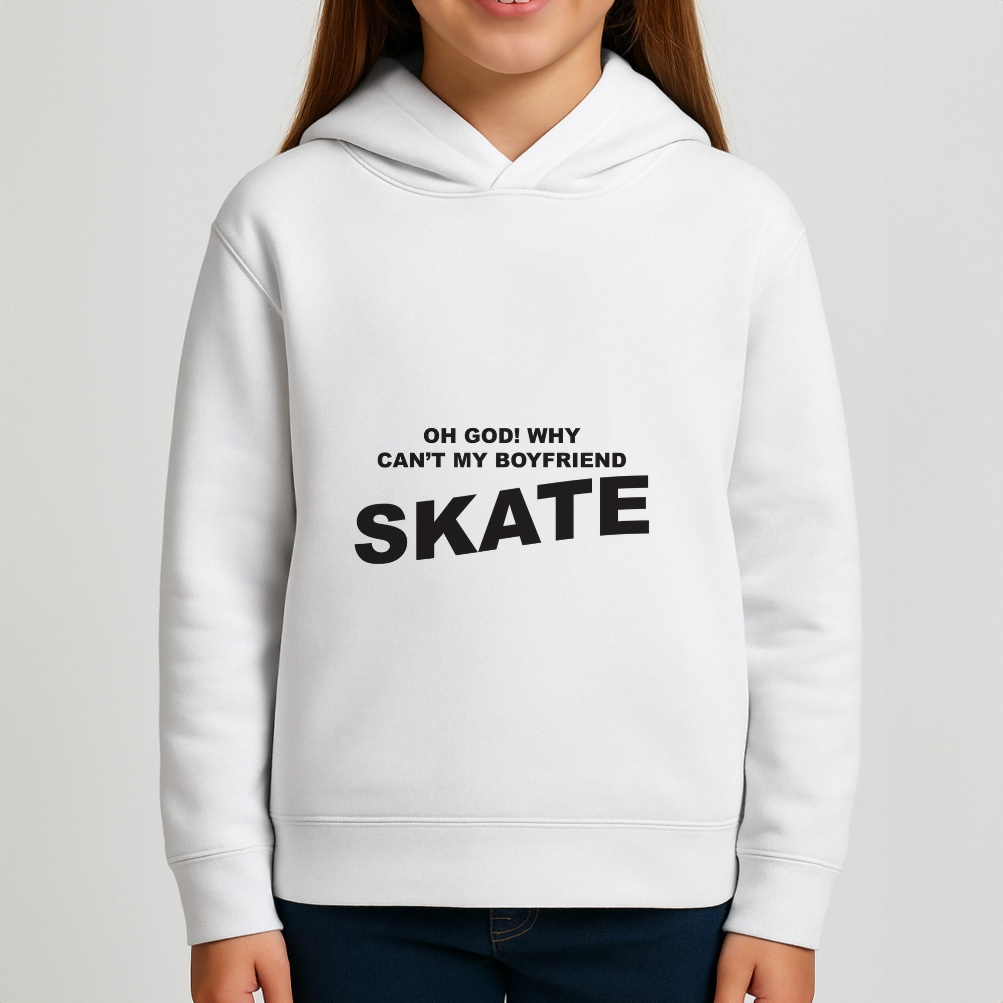 Why Can't My Boyfriend Skate? - Skate Aesthetic  Girls Hoodie