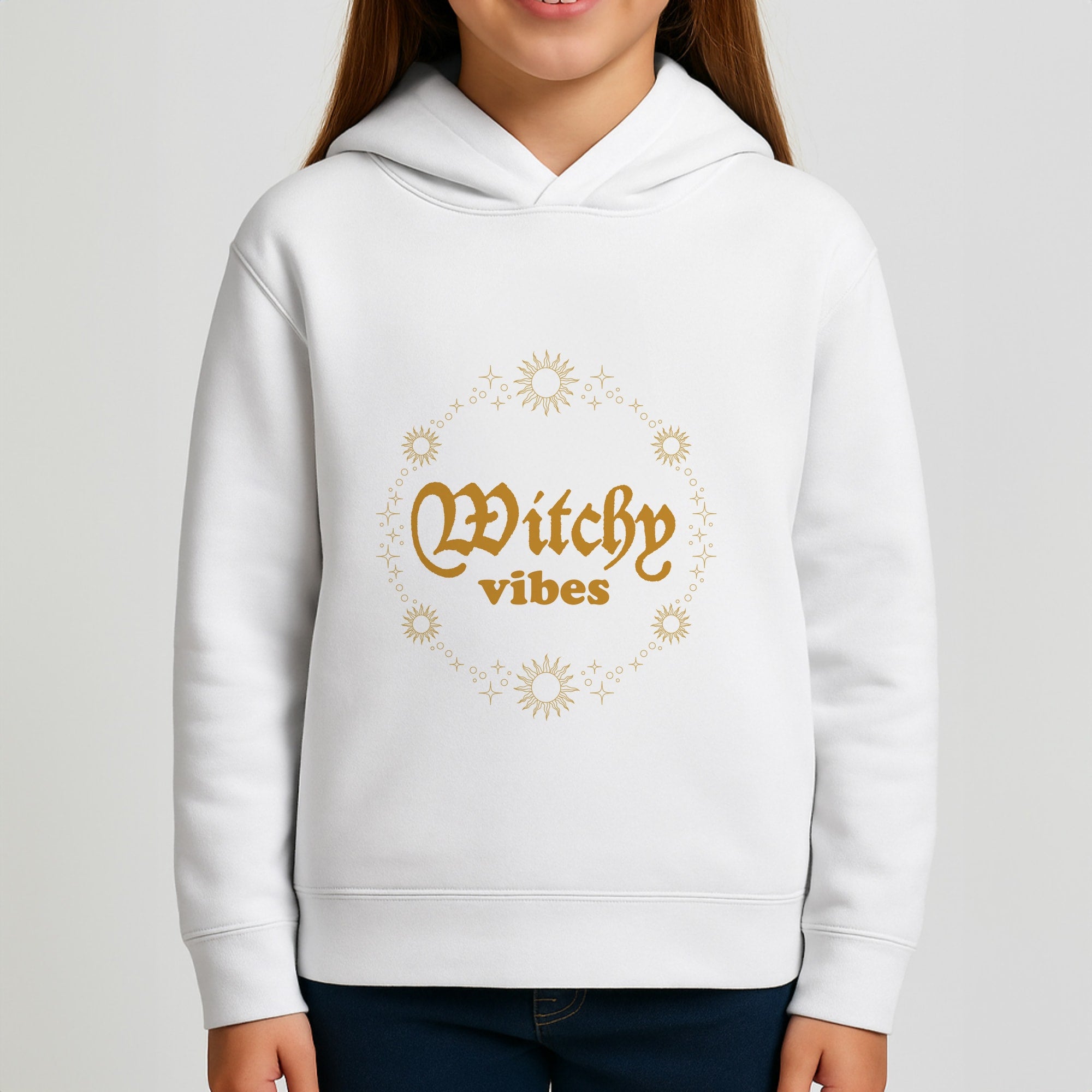 Witchy Vibes Green Girls Hoodie