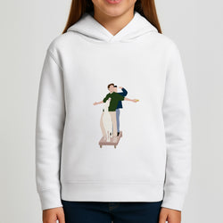 Two Men And A Dog Girls Hoodie