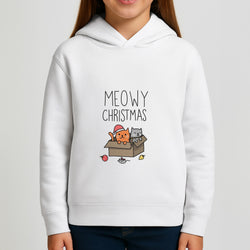 Meowy Christmas Girls Hoodie