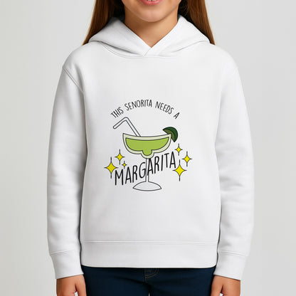 This Senorita Needs A Margarita - Funny Quotes Girls Hoodie