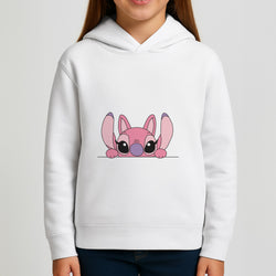 Angel Leaning - Pink Alien Girls Hoodie