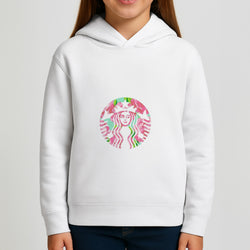 Pink Coffee Logo Girls Hoodie