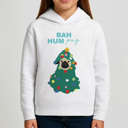 Bah Hum Pug Girls Hoodie