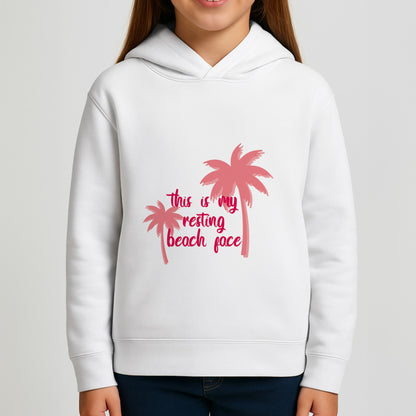 This Is My Resting Beach Face - Summer Quotes Girls Hoodie
