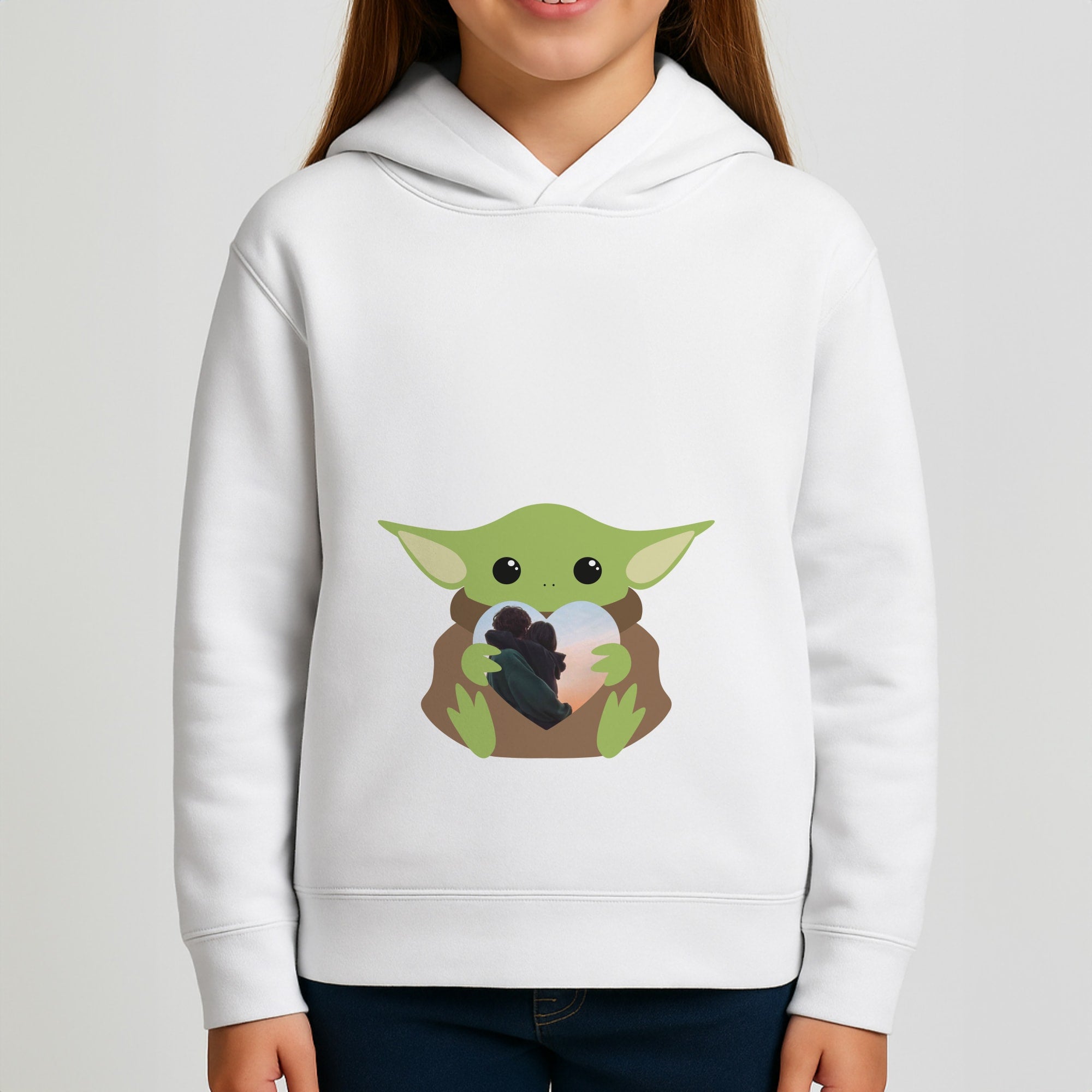 Baby Yoda - Personalised Couples Girls Hoodie