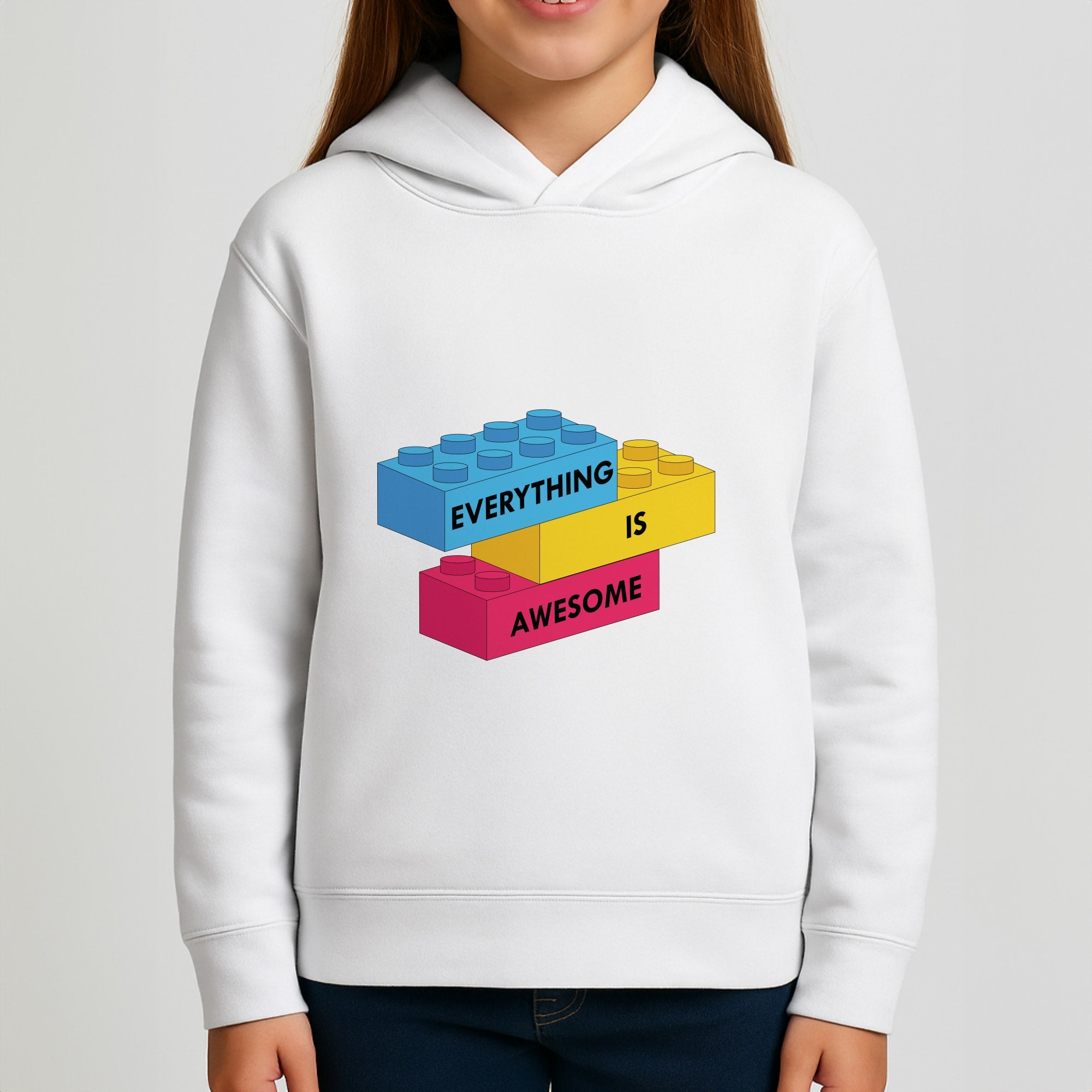 Everything Is Awesome Bricks Girls Hoodie