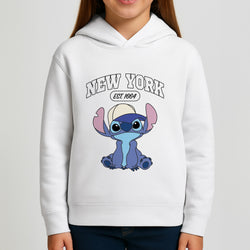 New York Blue Alien Girls Hoodie