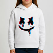 Blue Blur - White Helmet DJ Kids Hoodie 3
