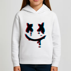 Blue Blur - White Helmet DJ Girls Hoodie