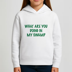 What Are You Doing In My Swamp - Green Ogre Kids Hoodie