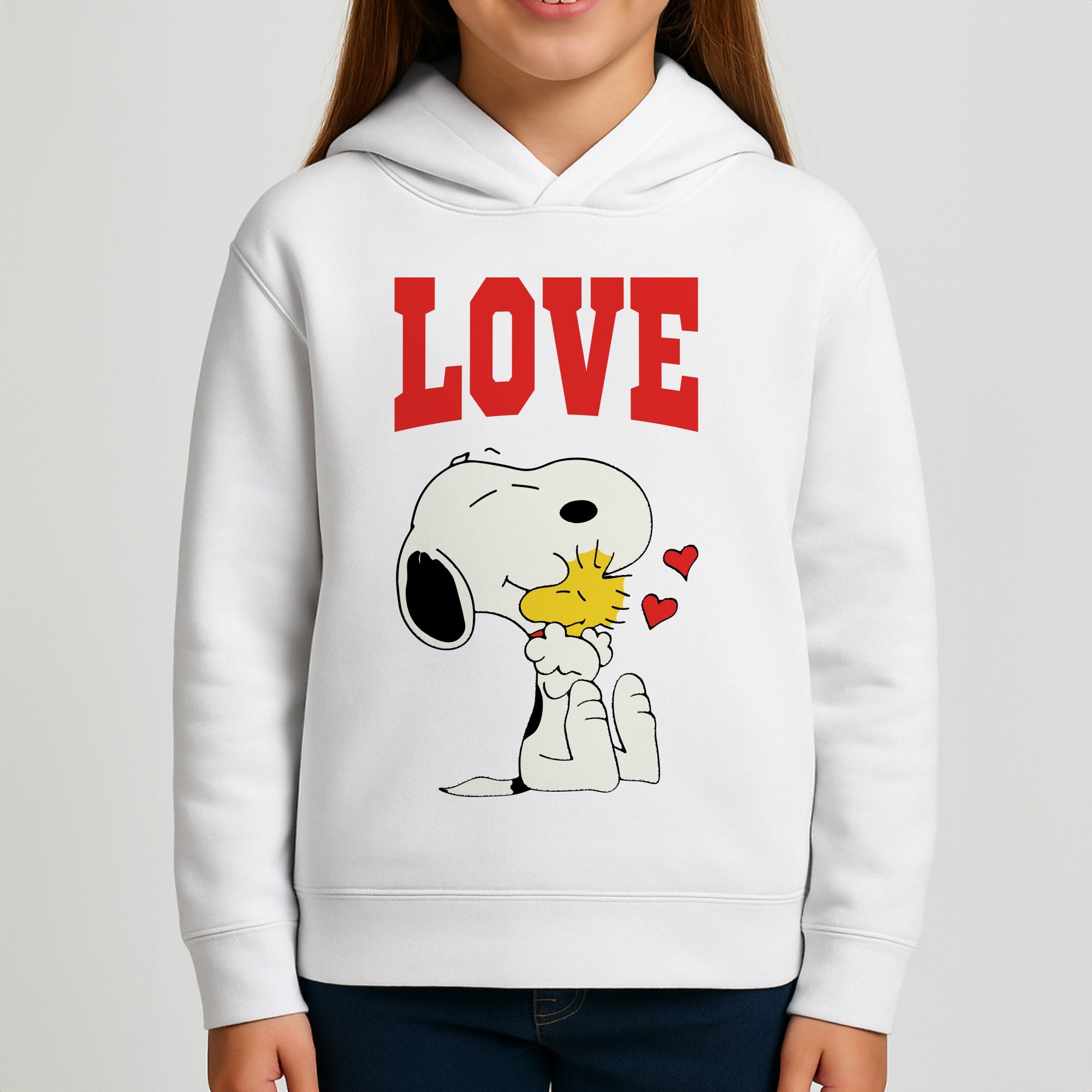 Love Cartoon Beagle  Girls Hoodie