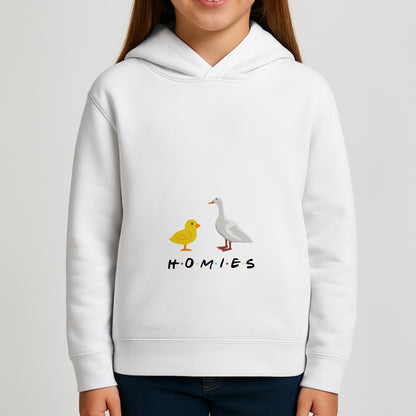 Homies Chick And Duck Girls Hoodie