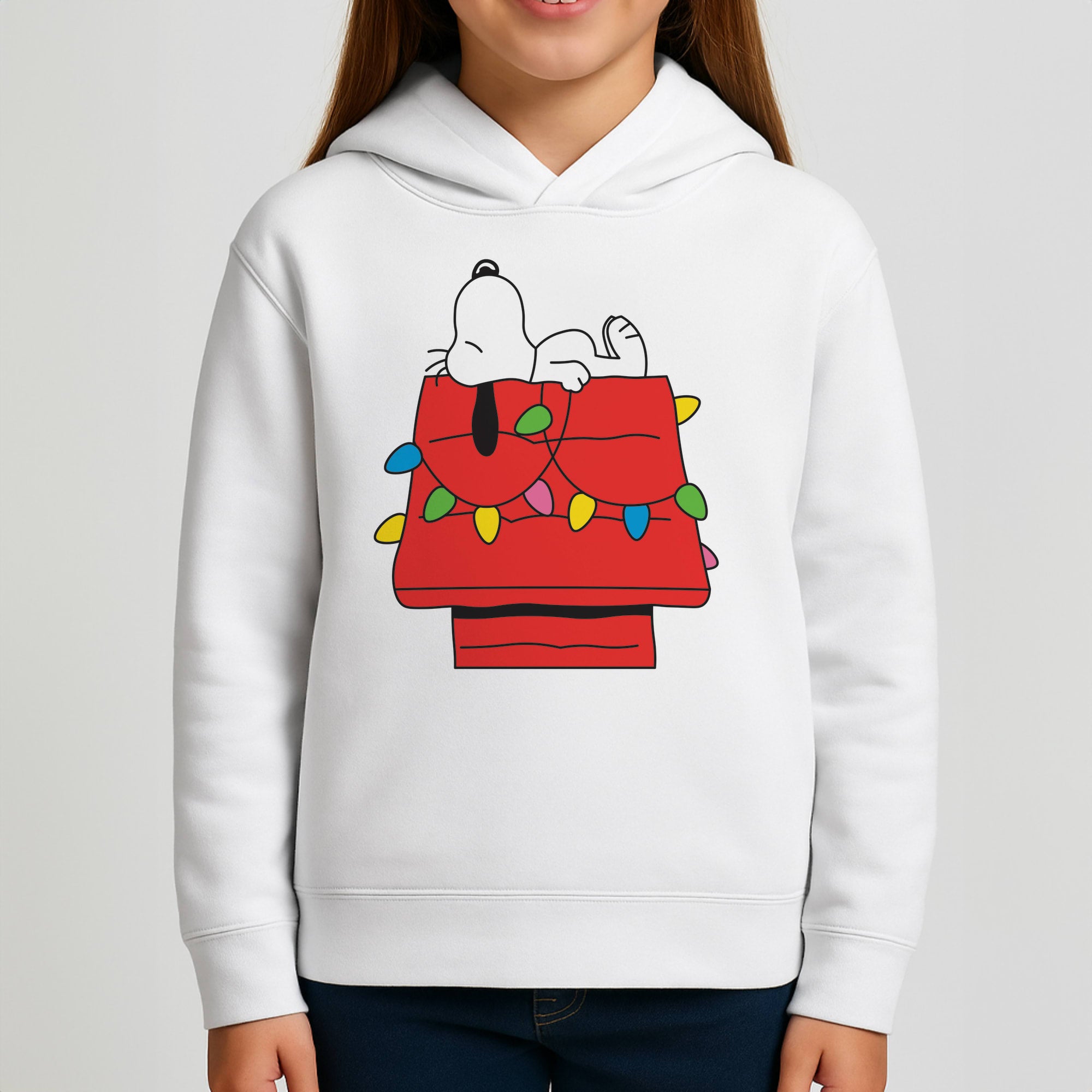 Cartoon Beagle Fairylights Kids Hoodie