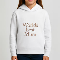 Worlds Best Mum - Floral Mother's Day Girls Hoodie
