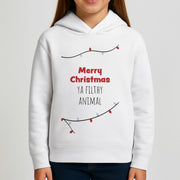 Merry Christmas Ya Filthy Animal Kids Hoodie 3