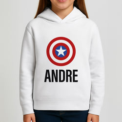 Captain America - Personalised Superhero Comic Girls Hoodie