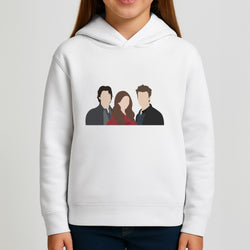 Elena, Damon And Stefan - VD Kids Hoodie