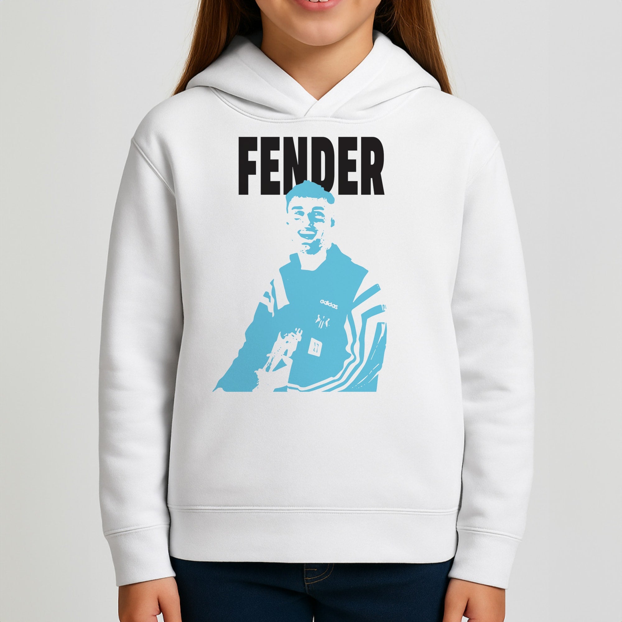 Fender Silhouette Blue Kids Hoodie