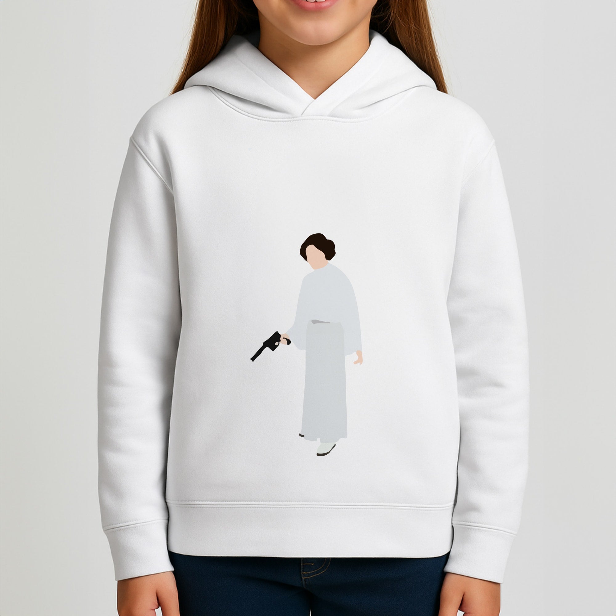 Leia Faceless With Gun Girls Hoodie
