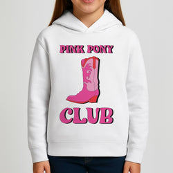 Zebra Print Pink Pony Club Girls Hoodie