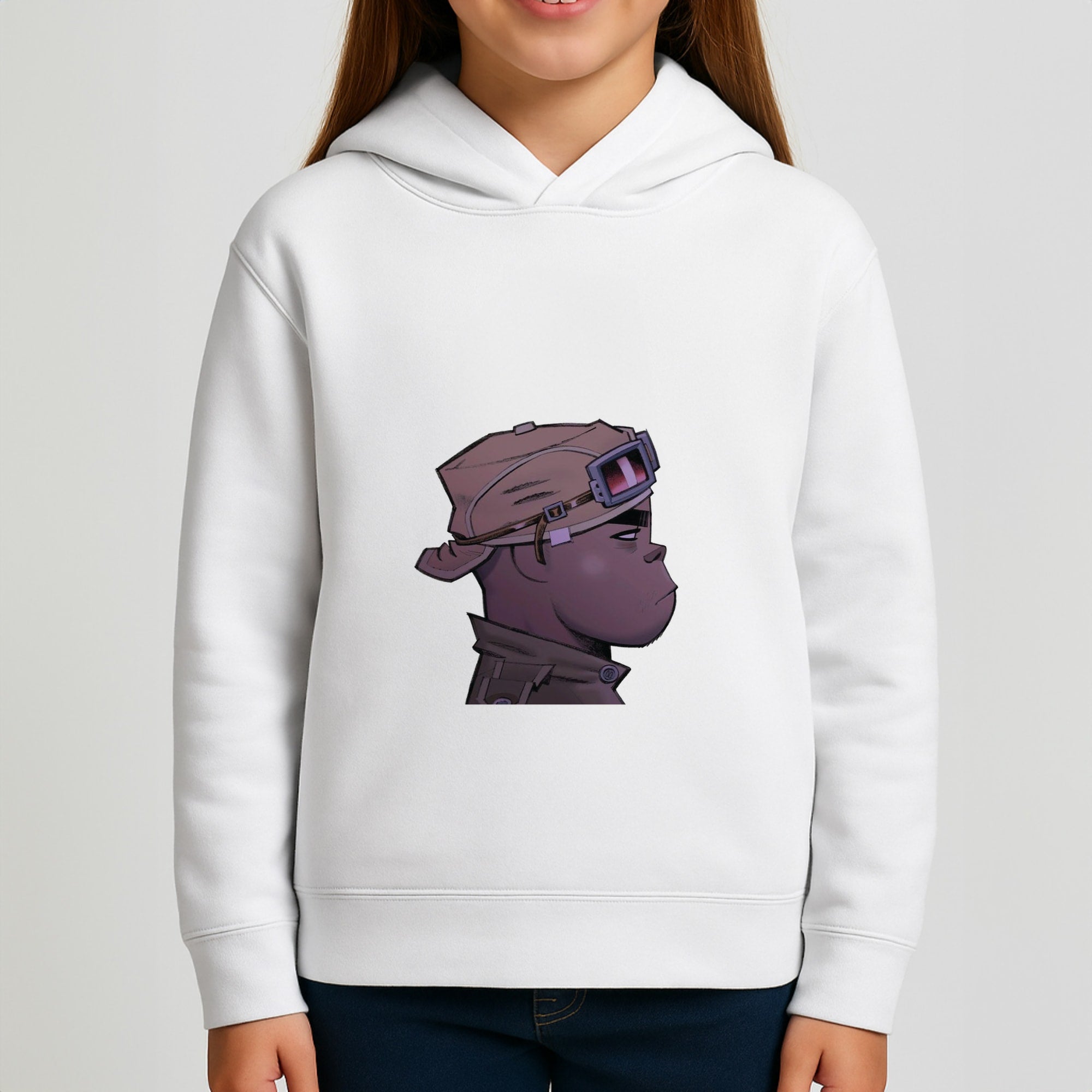 Purple 2d Girls Hoodie