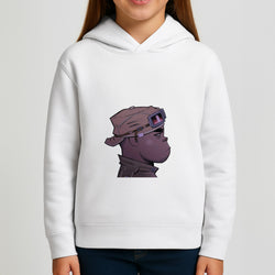 Purple 2d Girls Hoodie