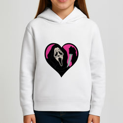Heart face - Halloween Girls Hoodie