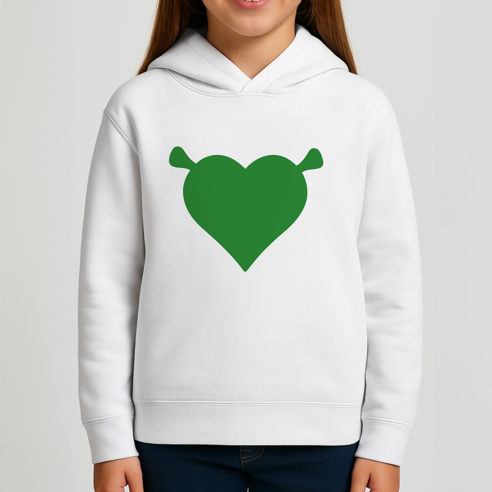 Green Ogre Heart Kids Hoodie