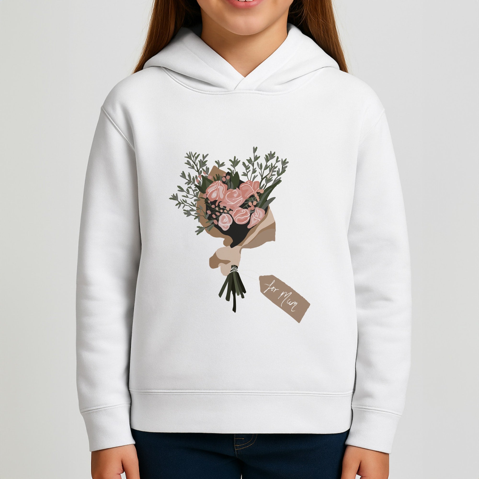 Mum Bouquet - Mother's Day Girls Hoodie