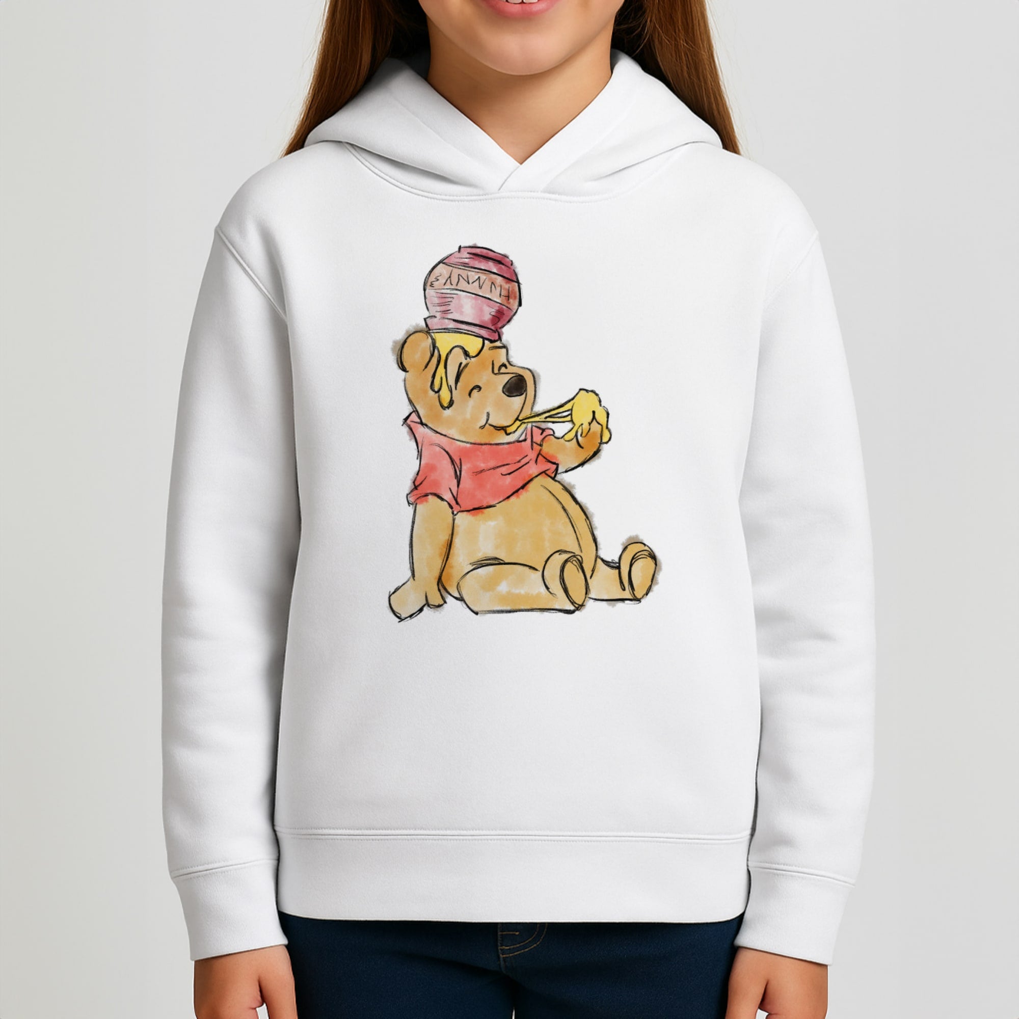 Winnie Sketch Kids Hoodie