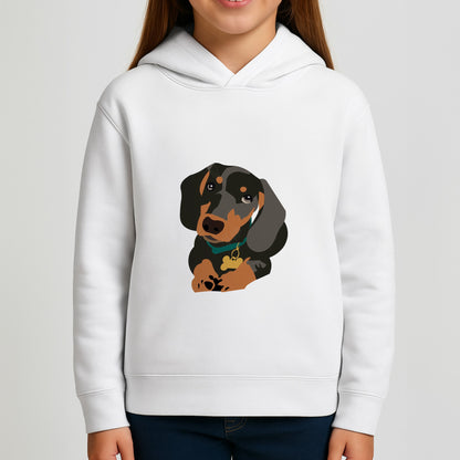 Black & brown - Dachshunds Girls Hoodie