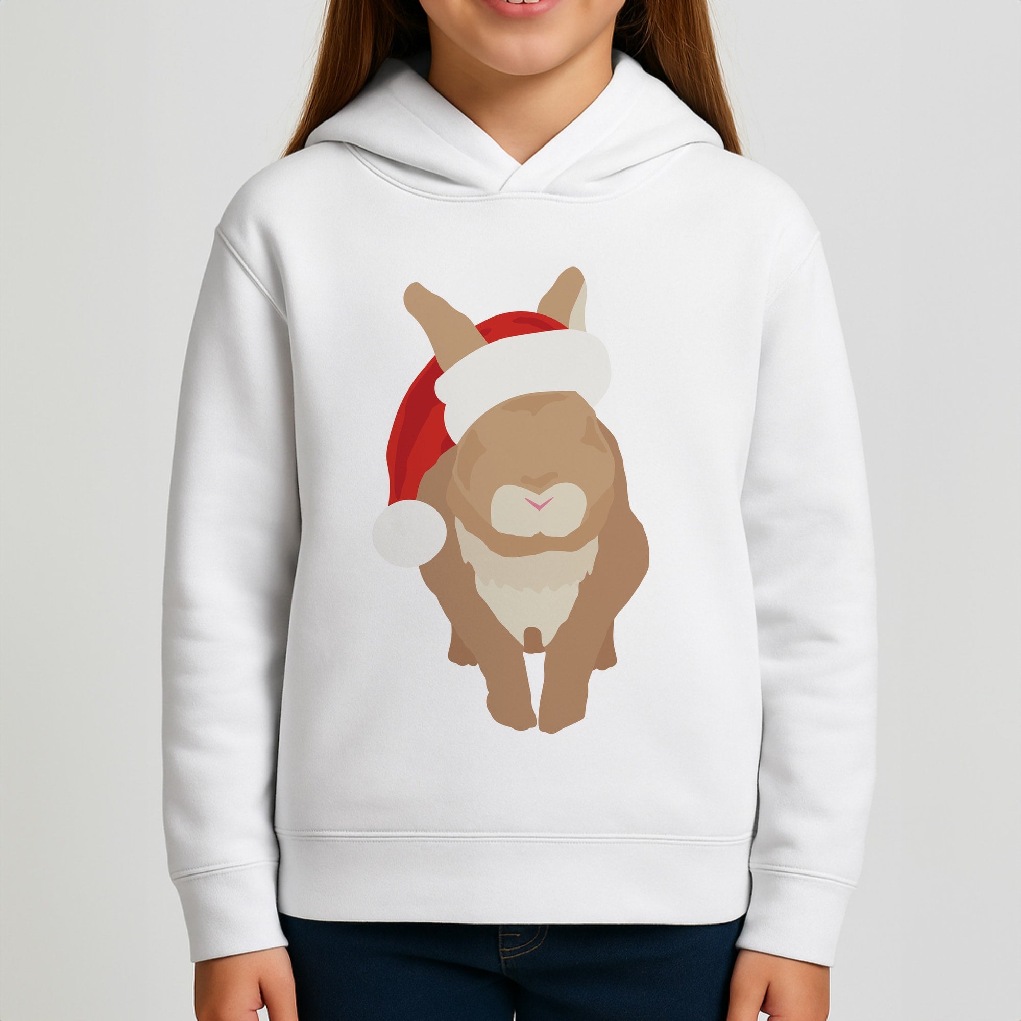 Rabbit Christmas Ears Girls Hoodie