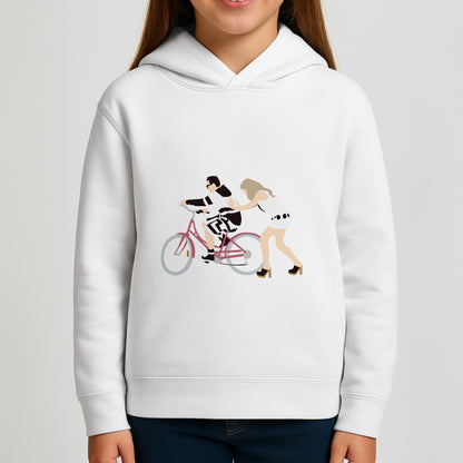 David Riding A Bike Girls Hoodie