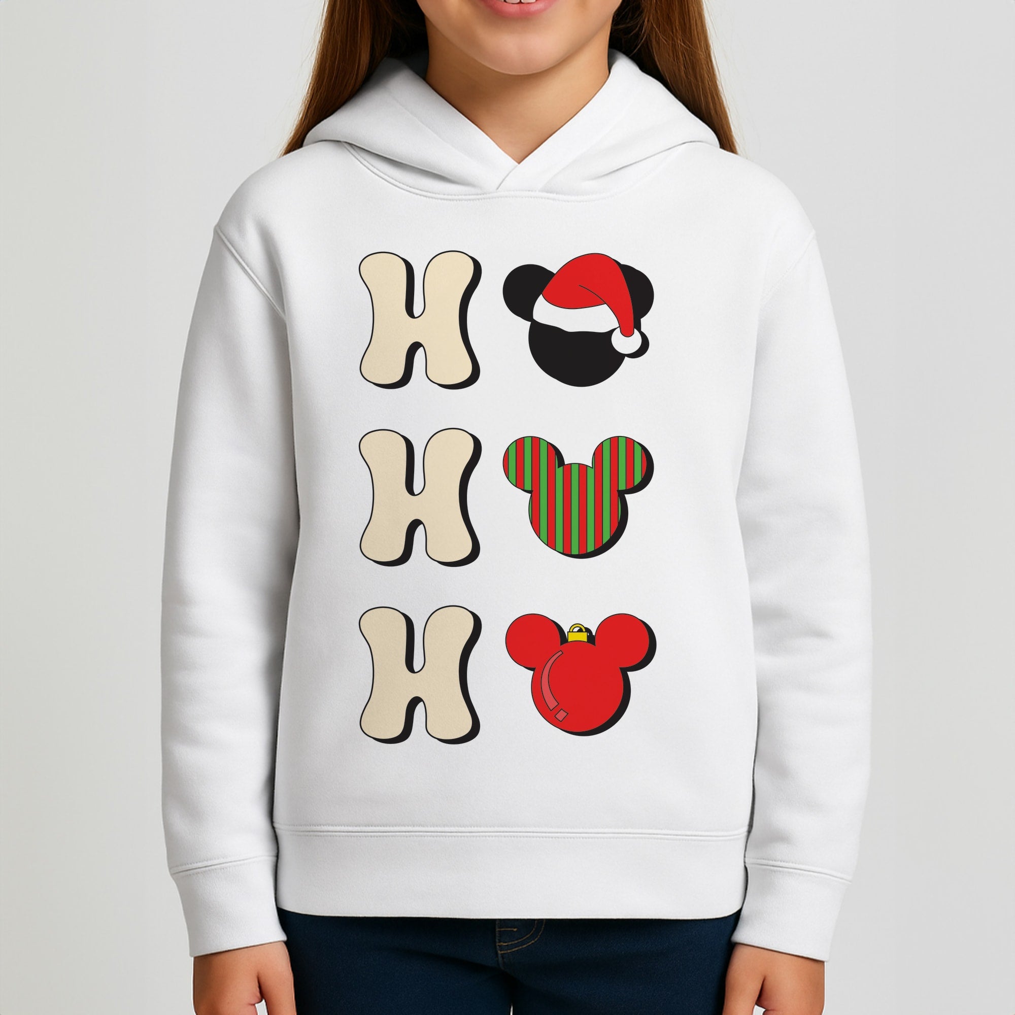 Ho Ho Ho Mickey Girls Hoodie