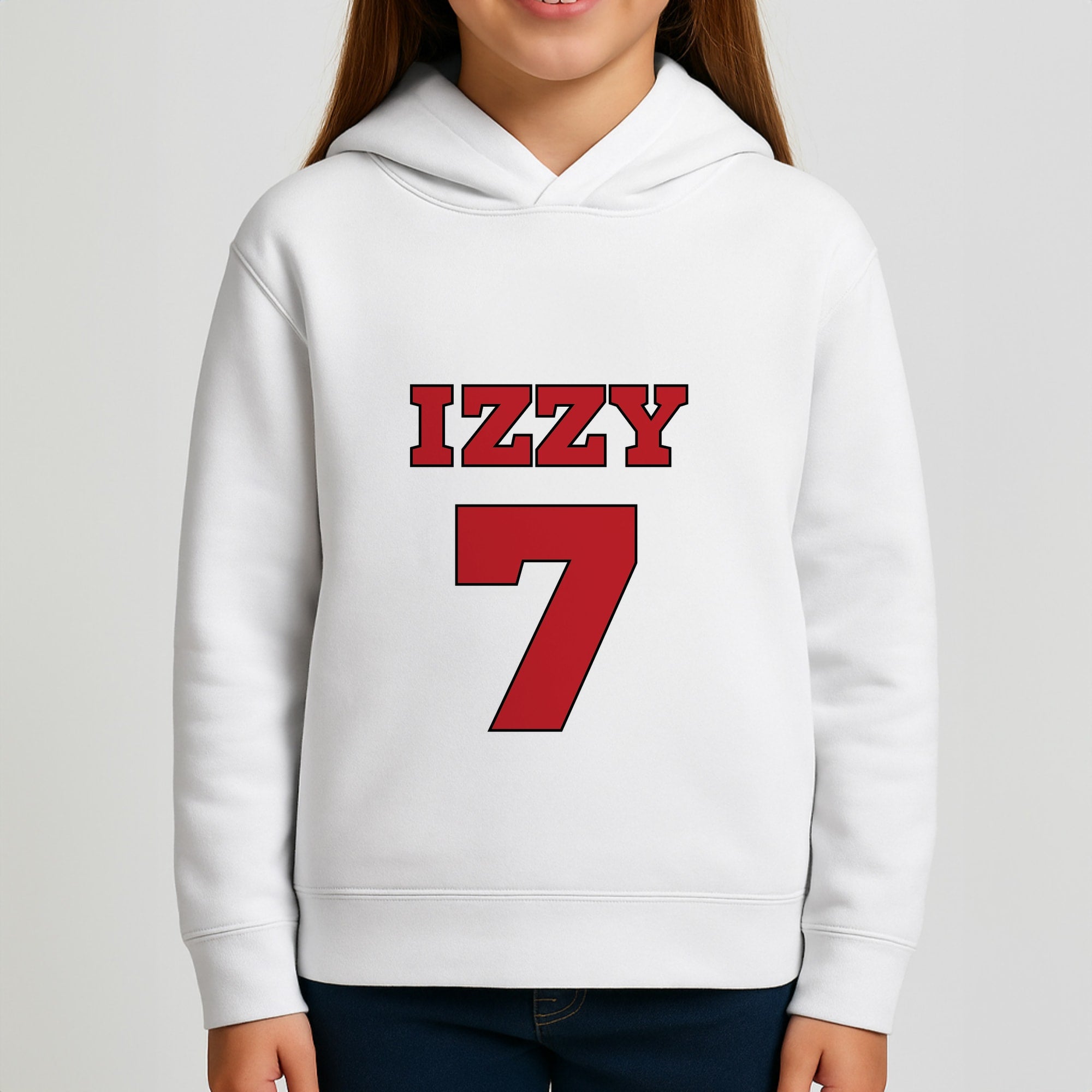 Black And White Stripes - Personalised Football   Girls Hoodie