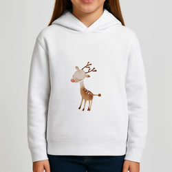 Watercolour Rudolph The Reindeer Girls Hoodie