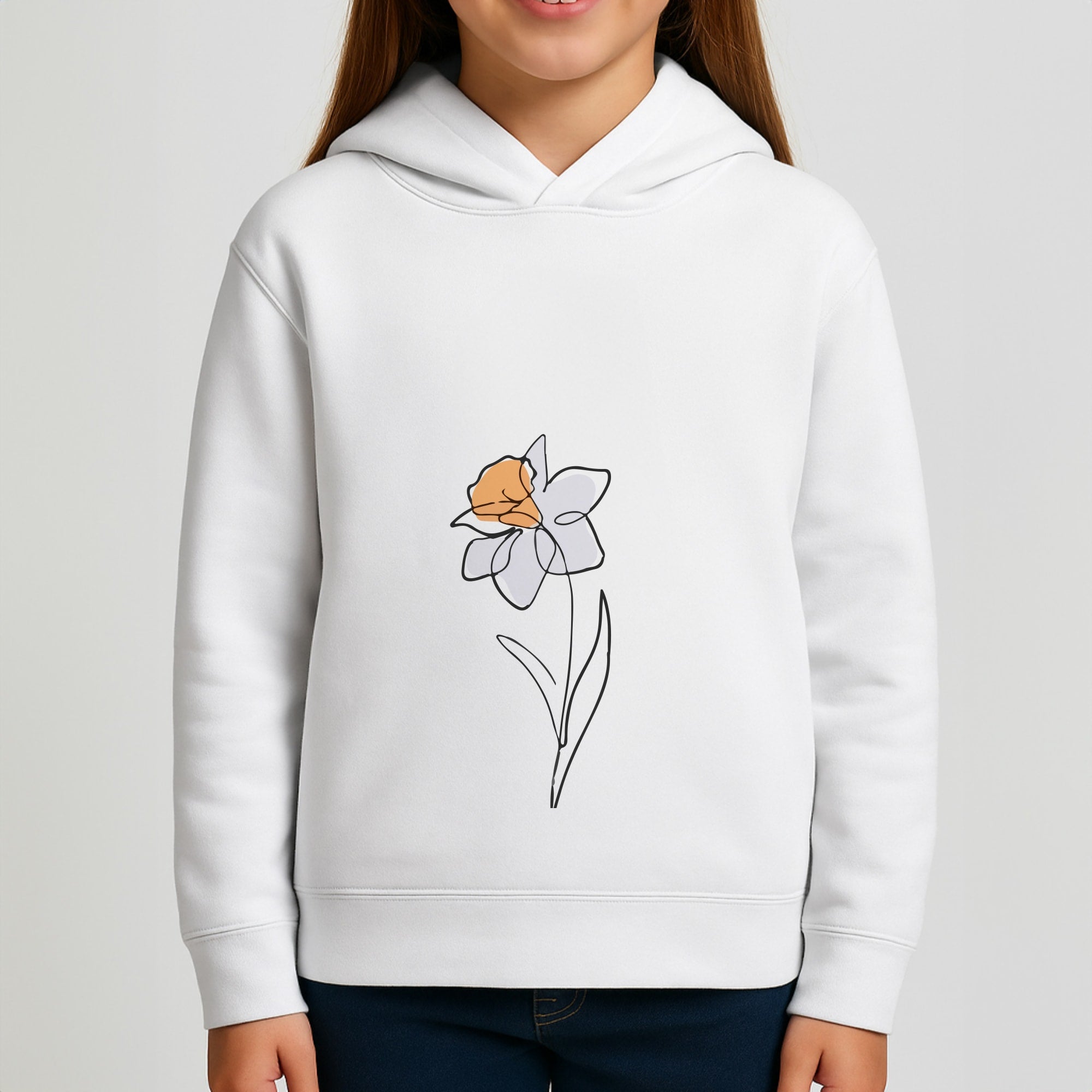 Spring Daffodil Girls Hoodie