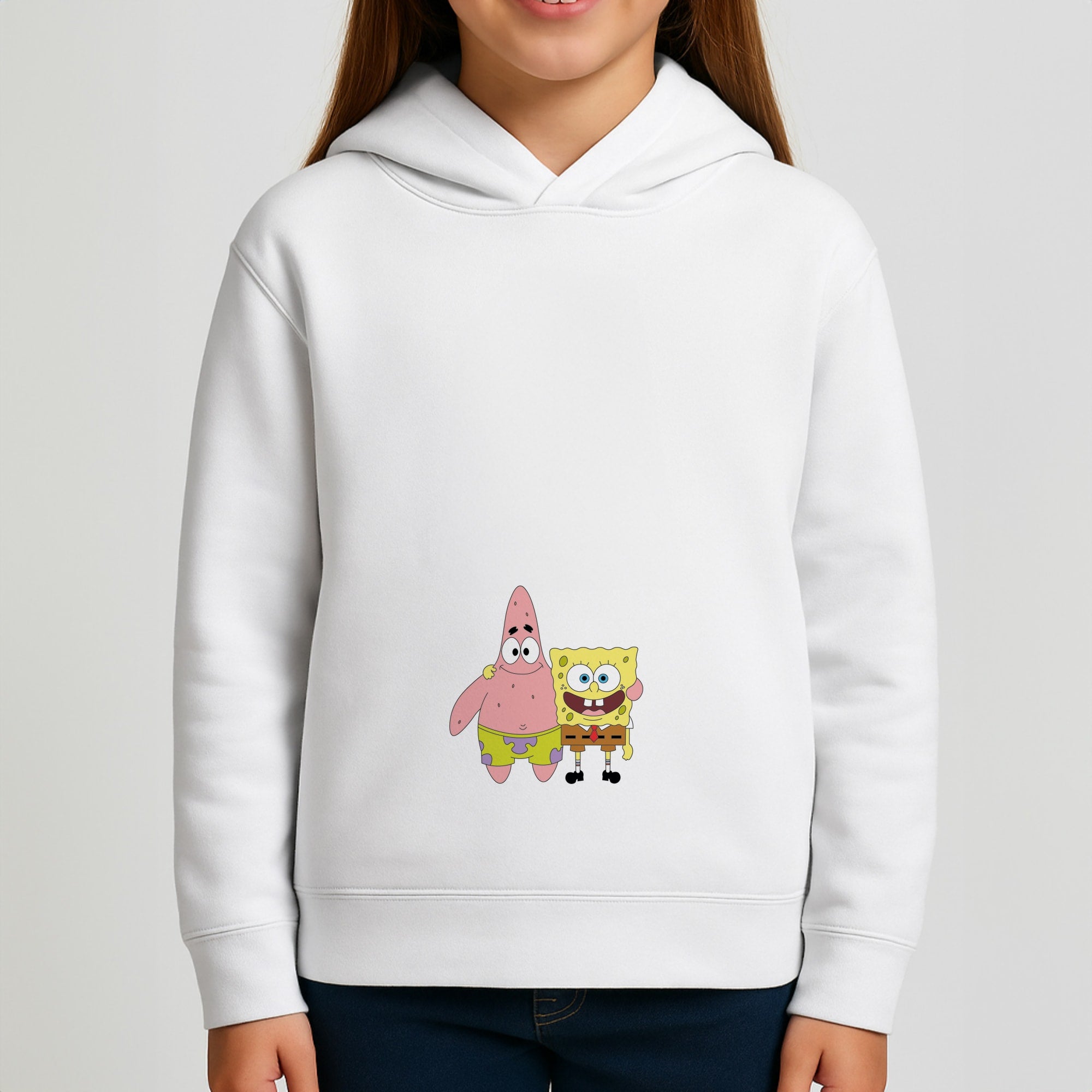 Patrick And Sponge Girls Hoodie