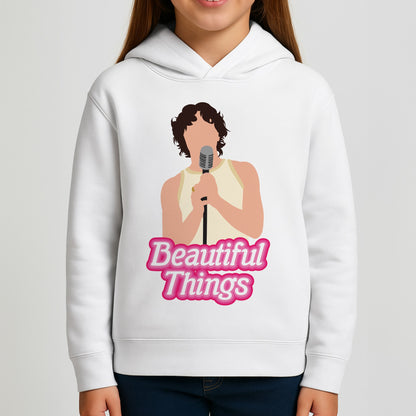 Neon Pink Beautiful Things Girls Hoodie