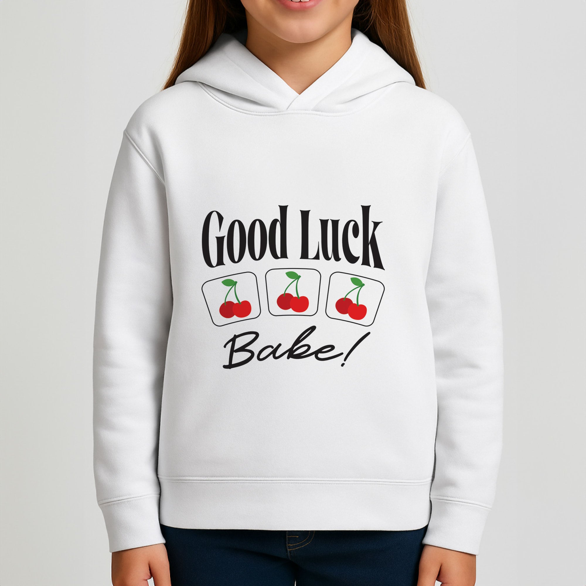 Good Luck Babe Cherries Girls Hoodie