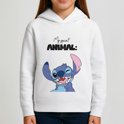 My Sprit Animal Blue Alien Girls Hoodie