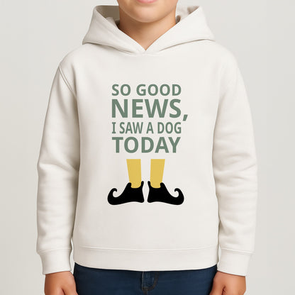 I Saw A Dog Today - Elf Boys Hoodie