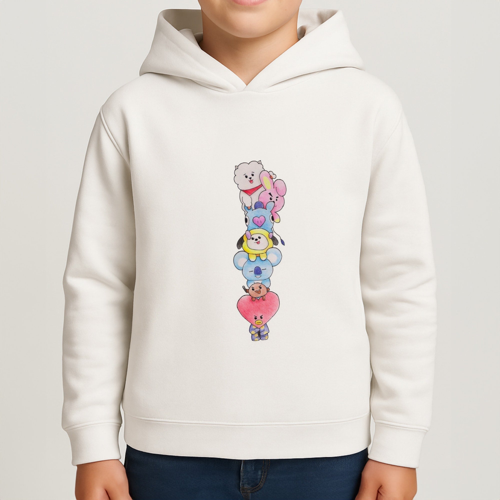 K-Pop Band BT21 Drawing Boys Hoodie