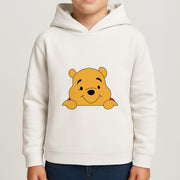 Cute Bear Leaning Kids Hoodie 4